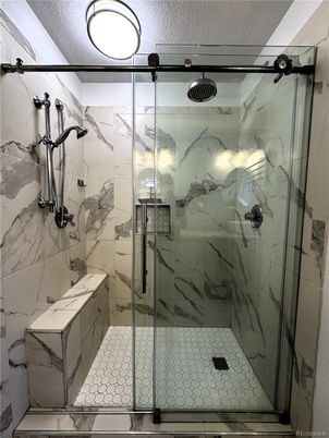 Bathroom, Glass Shower, Interior, Marble Walls