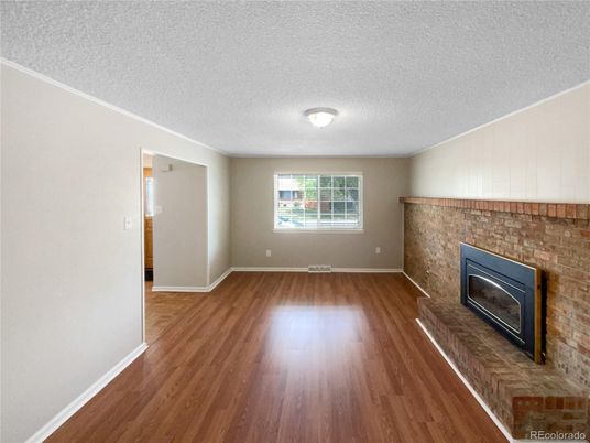 Empty room, Fireplace, Interior, Wood Texture Flooring