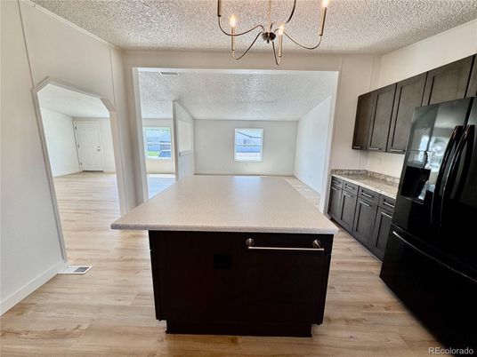Chandelier, Interior, Kitchen, Wood Texture Flooring
