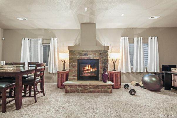 Dining room, Fireplace, Interior