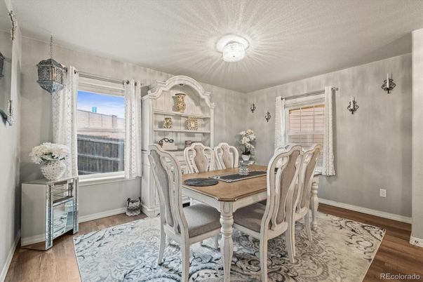 Dining room, Interior, Wood Texture Flooring