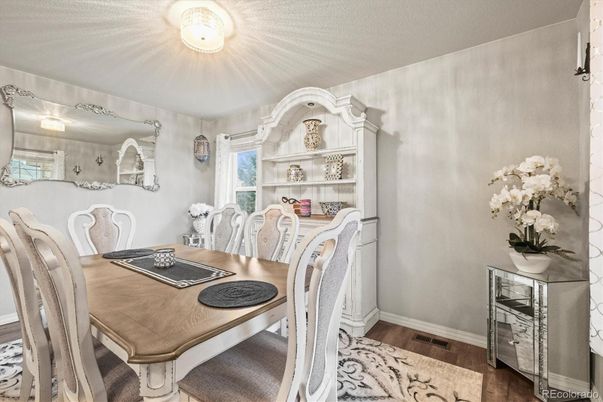 Dining room, Interior, Wood Texture Flooring
