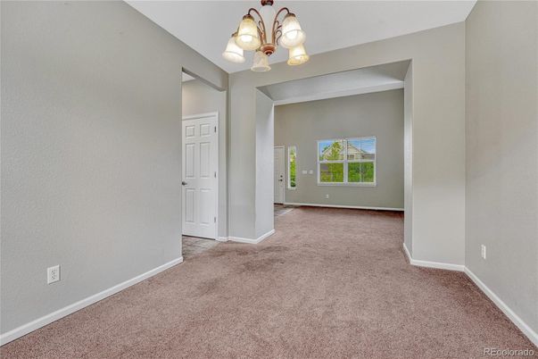 Chandelier, Empty room, Interior