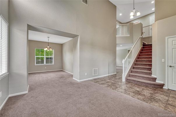 Chandelier, Empty room, Interior, Pendant Lights, Recessed Lighting