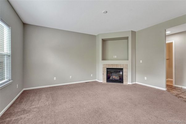 Empty room, Fireplace, Interior, Recessed Lighting