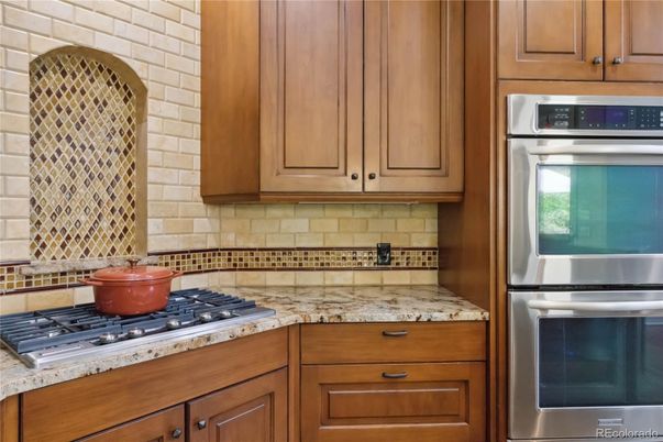 Interior, Kitchen, Stainless Steel Appliances, Stone Walls