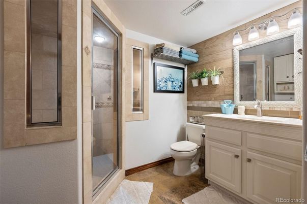 Bathroom, Glass Shower, Interior, Wooden Walls