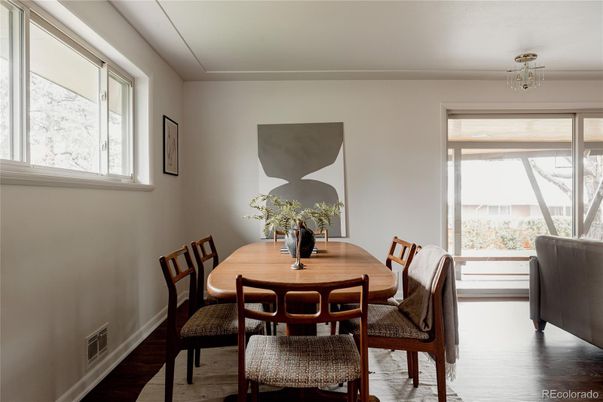 Dining room, Interior, Wood Texture Flooring