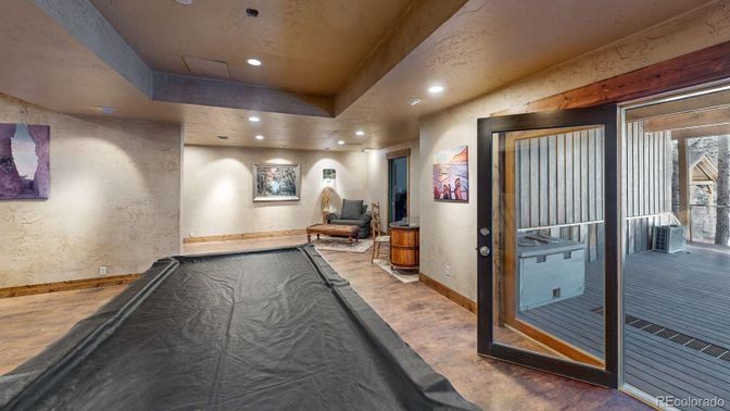Billiard Table, Game Room, Interior, Recessed Lighting