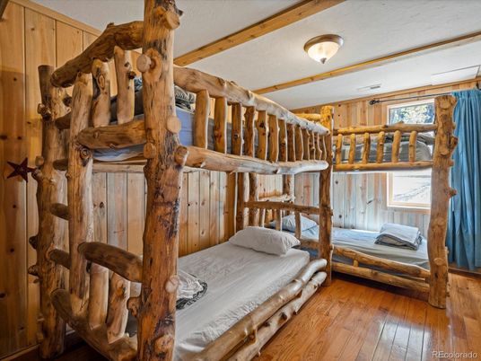 Bedroom, Interior, Wood Texture Flooring, Wooden Walls