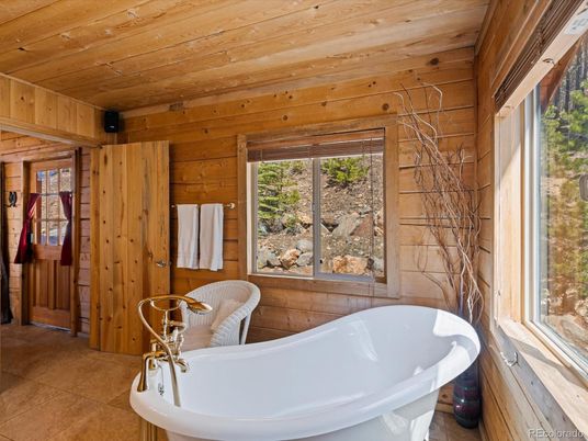 Bathroom, Free Standing Baths, Interior, Wooden Ceilings, Wooden Walls