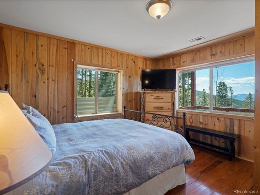 Bedroom, Interior, Wood Texture Flooring, Wooden Walls