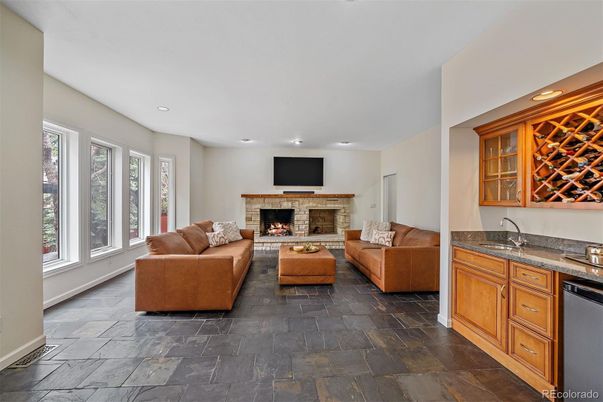 Fireplace, Interior, Living room, Recessed Lighting