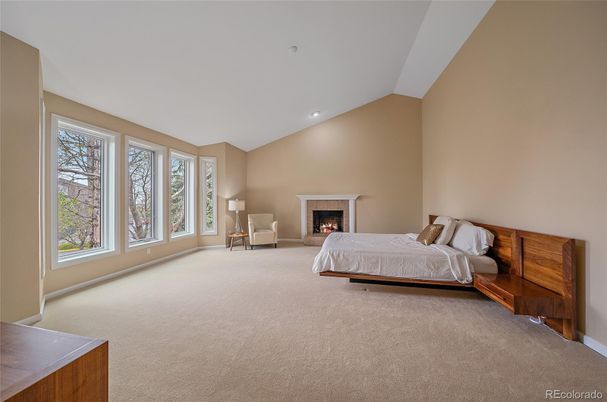 Bedroom, Fireplace, Interior, Recessed Lighting