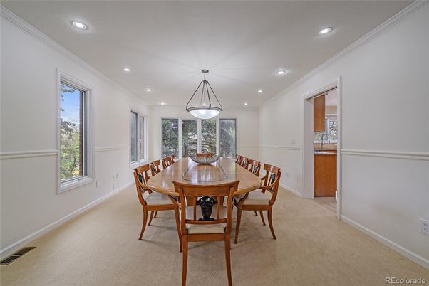 Dining room, Interior, Recessed Lighting
