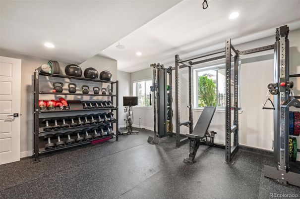 Fitness Equipment, Gym, Interior, Recessed Lighting
