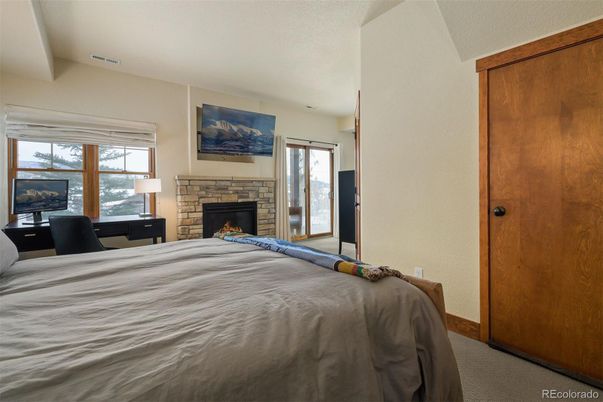Bedroom, Fireplace, Interior