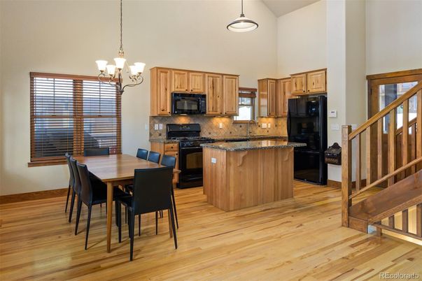 Chandelier, Dining room, Interior, Kitchen, Pendant Lights, Wood Texture Flooring