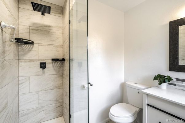 Bathroom, Glass Shower, Interior, Marble Walls