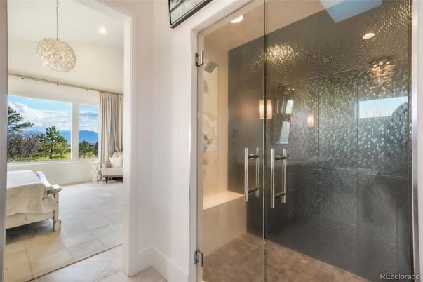 Bathroom, Bedroom, Glass Shower, Interior, Pendant Lights, Recessed Lighting