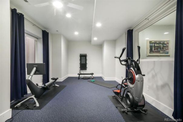 Fitness Equipment, Interior, Recessed Lighting