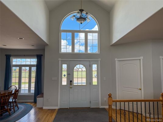 Chandelier, Dining room, Interior, Recessed Lighting, Wood Texture Flooring