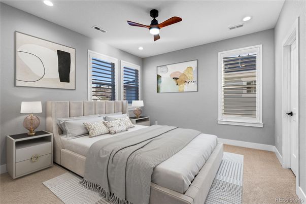 Bedroom, Interior, Recessed Lighting