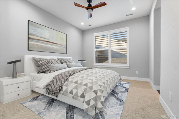 Bedroom, Interior, Recessed Lighting