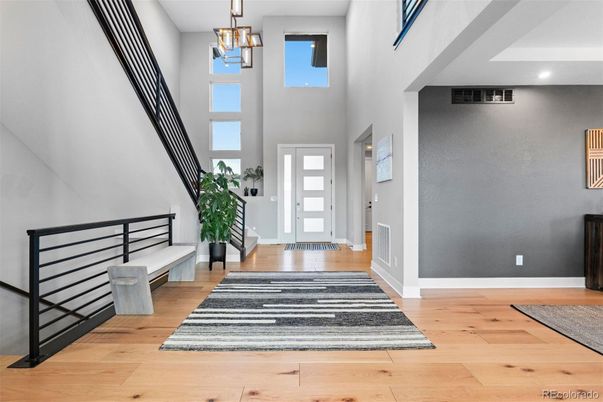 Interior, Pendant Lights, Recessed Lighting, Wood Texture Flooring