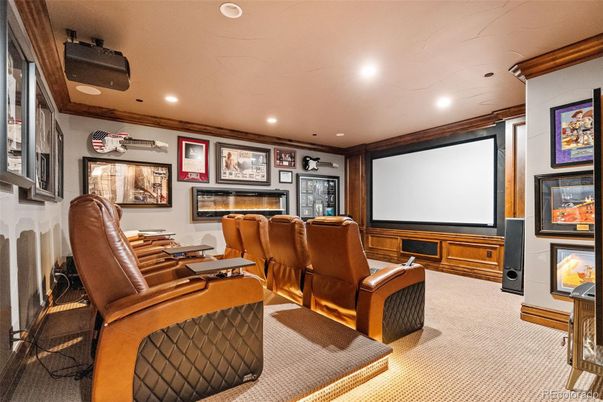 Home Theatre Room, Interior, Projection Screen, Recessed Lighting, Theatre Room