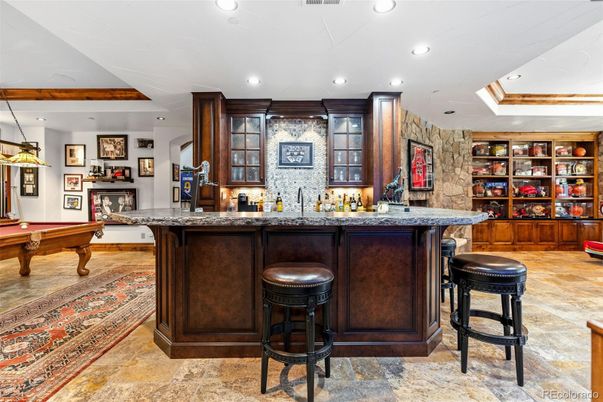 Billiard Table, Game Room, Interior, Recessed Lighting