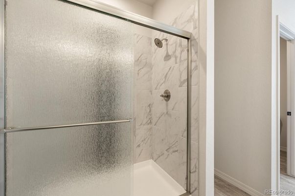 Bathroom, Glass Shower, Interior, Marble Walls