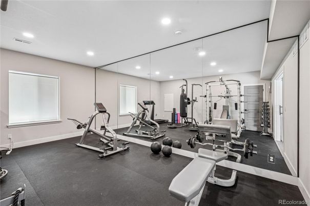 Fitness Equipment, Interior, Recessed Lighting