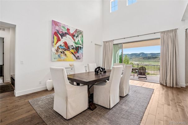 Dining room, Interior, Wood Texture Flooring