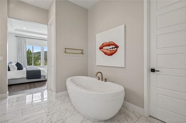 Bathroom, Bedroom, Free Standing Baths, Interior, Marble, Recessed Lighting