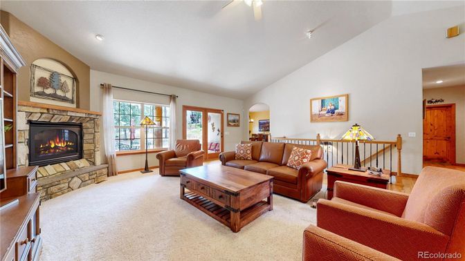 Fireplace, Interior, Living room, Recessed Lighting