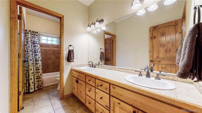 Bathroom, Dual Sink Vanities, Interior, Tile Countertops