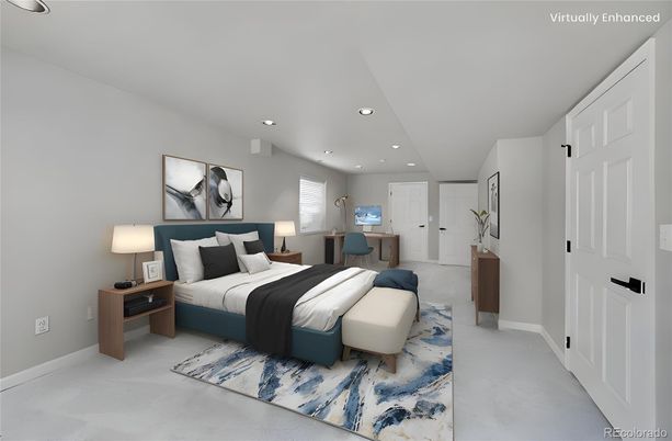 Bedroom, Interior, Recessed Lighting