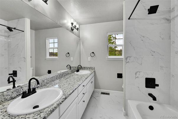 Bathroom, Dual Sink Vanities, Interior, Marble, Marble Walls