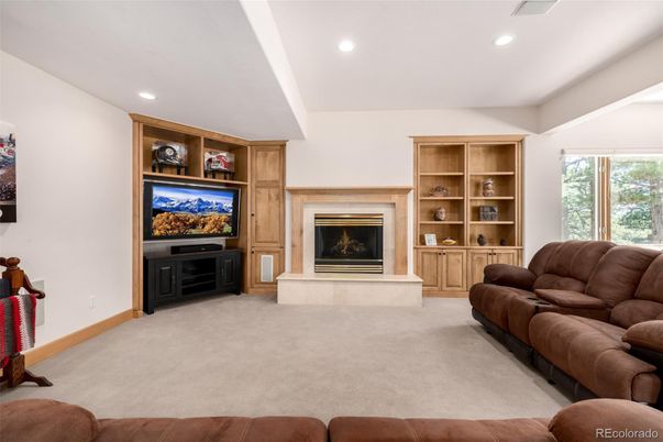Fireplace, Interior, Living room, Recessed Lighting