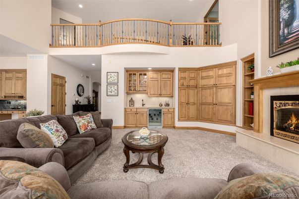 Fireplace, Interior, Living room, Recessed Lighting