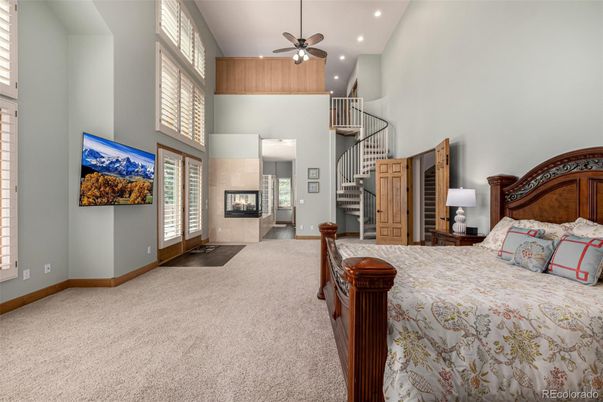 Bedroom, Fireplace, Interior, Recessed Lighting