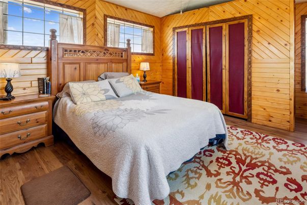 Bedroom, Interior, Wood Texture Flooring, Wooden Walls