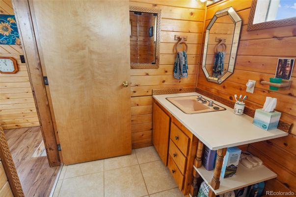 Bathroom, Dual Sink Vanities, Interior, Wooden Walls