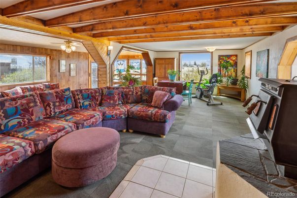 Interior, Living room, Wooden Beams, Wooden Walls