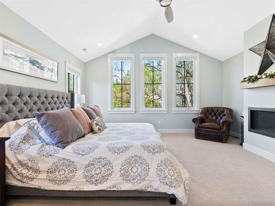 Bedroom, Fireplace, Interior, Recessed Lighting