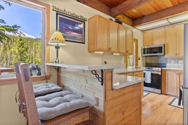 Interior, Kitchen, Stainless Steel Appliances, Wooden Beams, Wooden Ceilings, Wood Texture Flooring