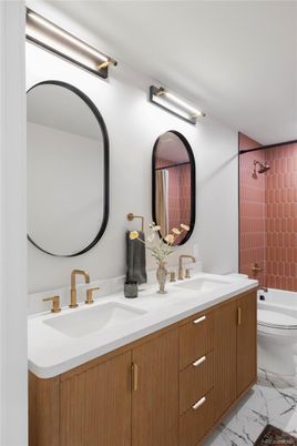 Bathroom, Dual Sink Vanities, Interior, Marble