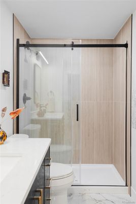Bathroom, Glass Shower, Interior, Marble