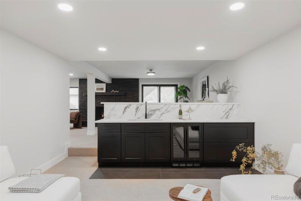 Interior, Kitchen, Marble Walls, Recessed Lighting